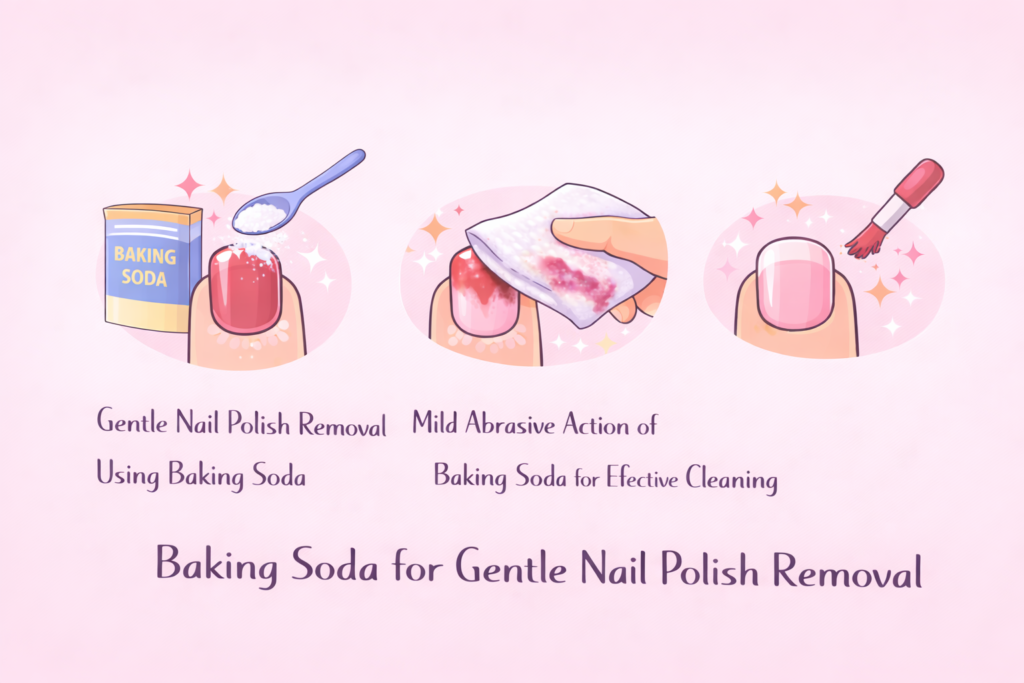 Baking Soda for Gentle Nail Polish Removal
