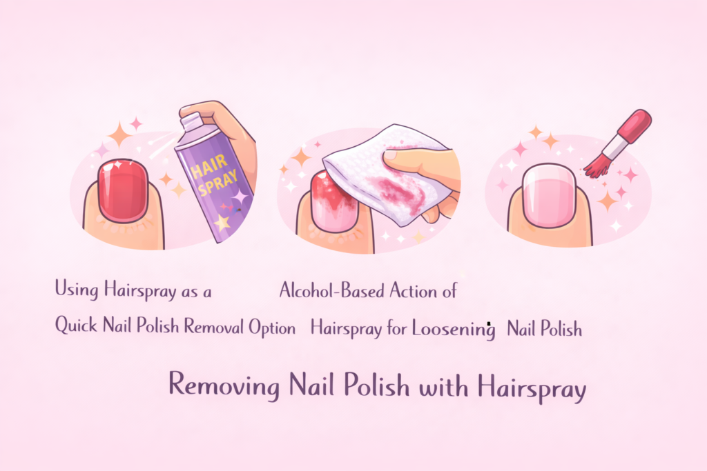 Removing Nail Polish with Hairspray