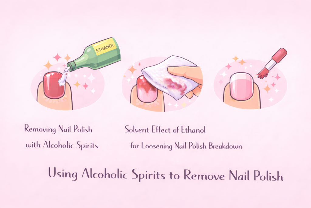 Using Alcoholic Spirits to Remove Nail Polish