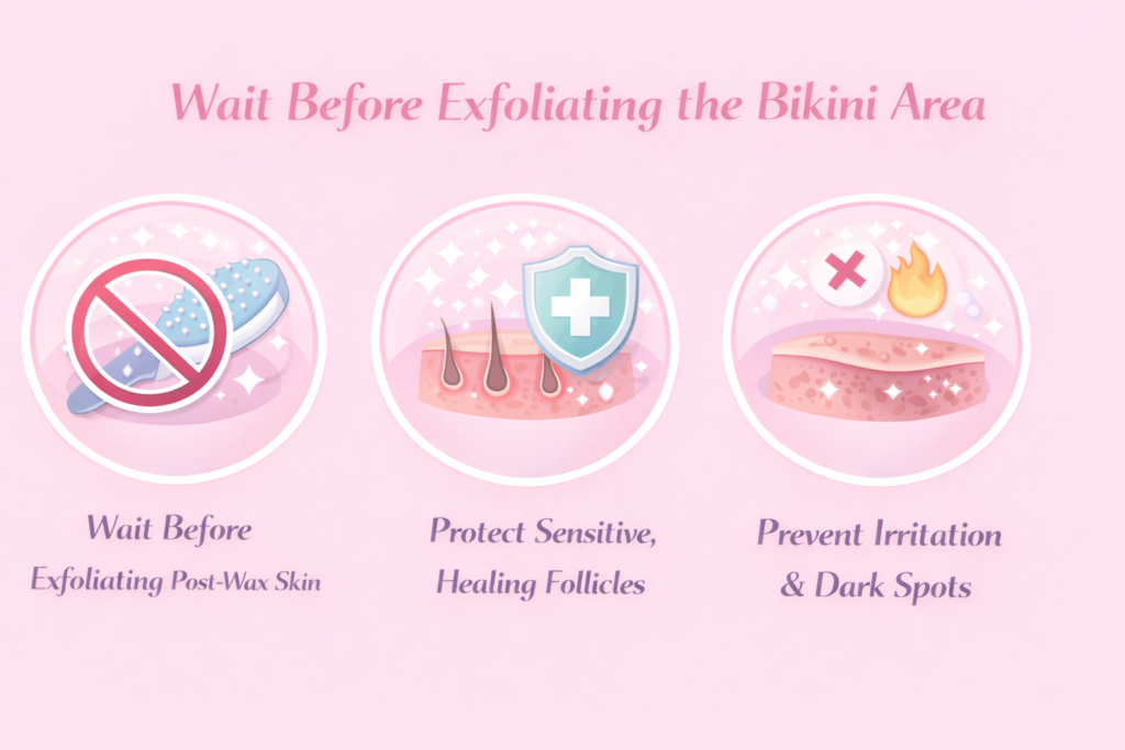 Wait Before Exfoliating the Bikini Area