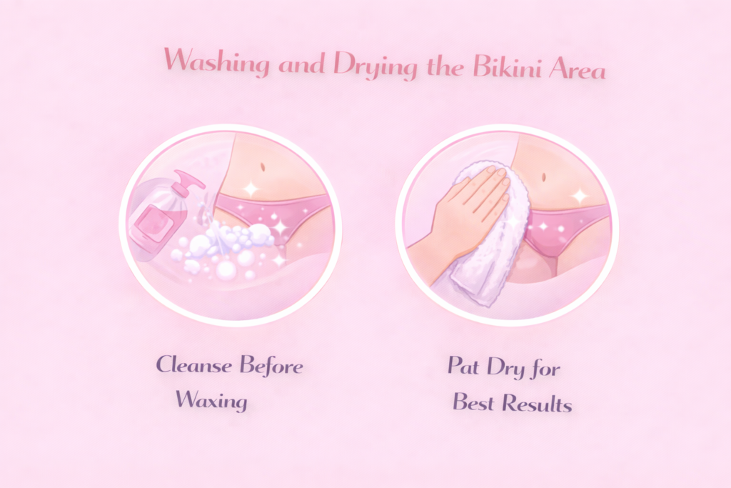 Wash and Dry Your Bikini Area