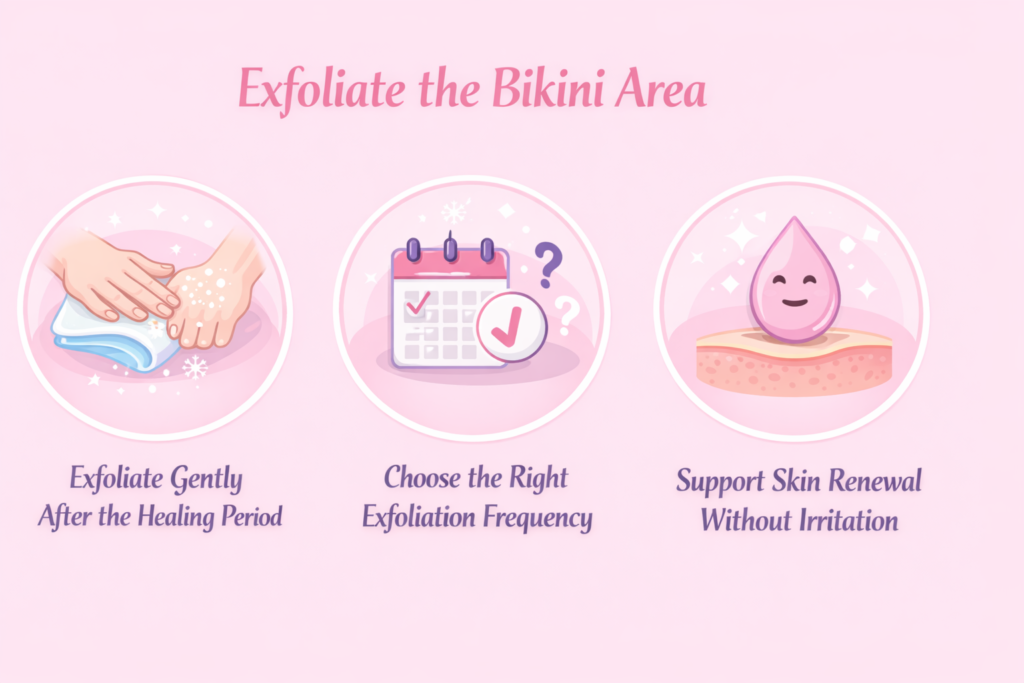 Exfoliate the Bikini Area