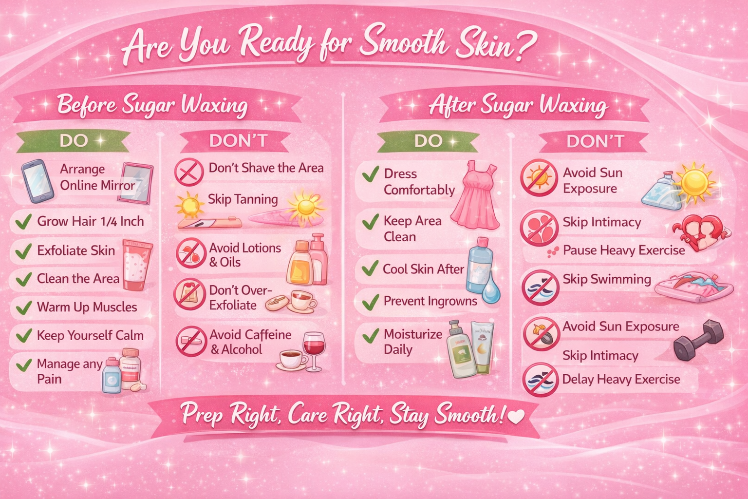 Before and After Sugar Waxing