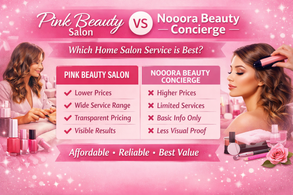 Pink Beauty Salon vs Nooora Beauty Concierge