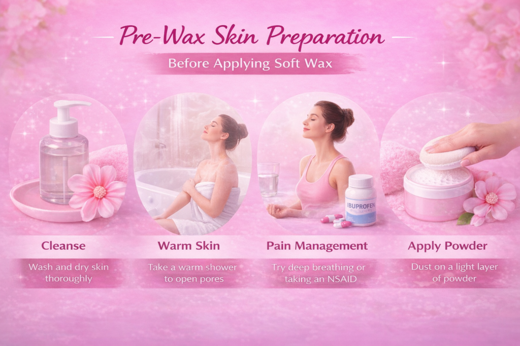 Pre-Wax Skin Preparation Before Applying Soft Wax