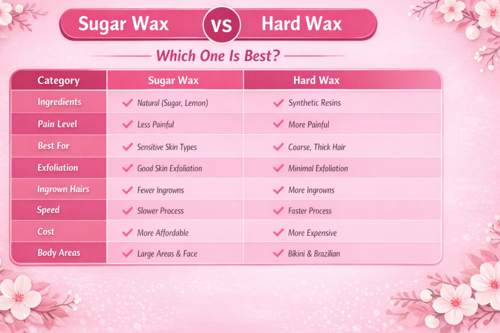 Sugar Wax Vs Hard Wax