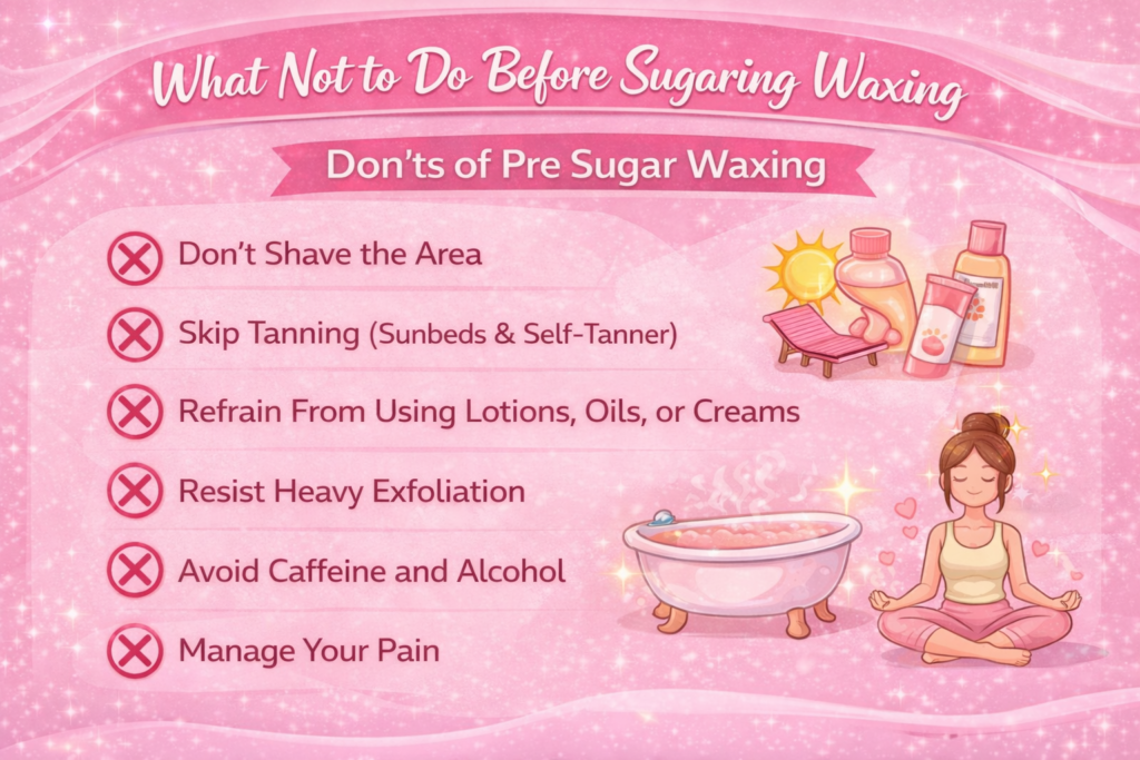 What Not to Do Before Sugaring Waxing