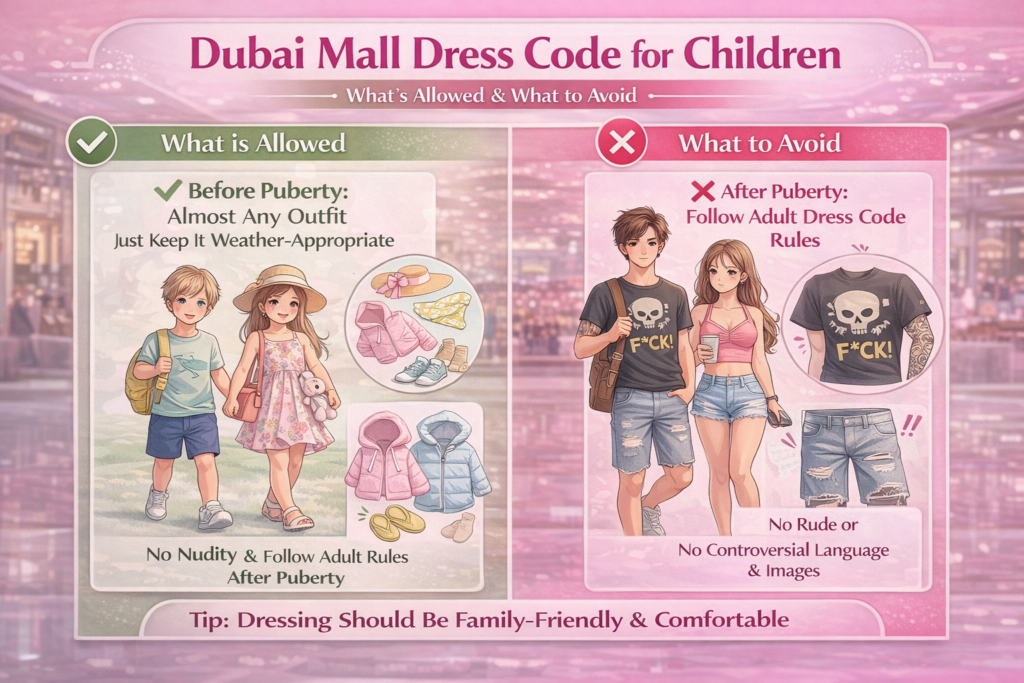 Dubai Mall Dress Code for Children