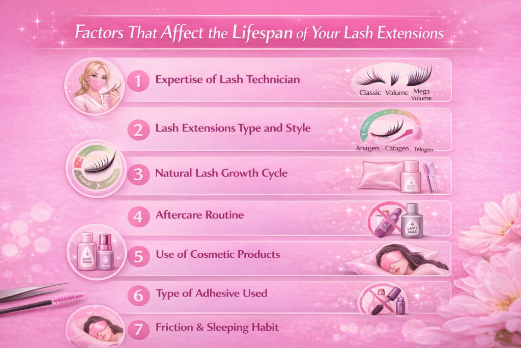 Factors That Affect the Lifespan of Your Lash Extensions