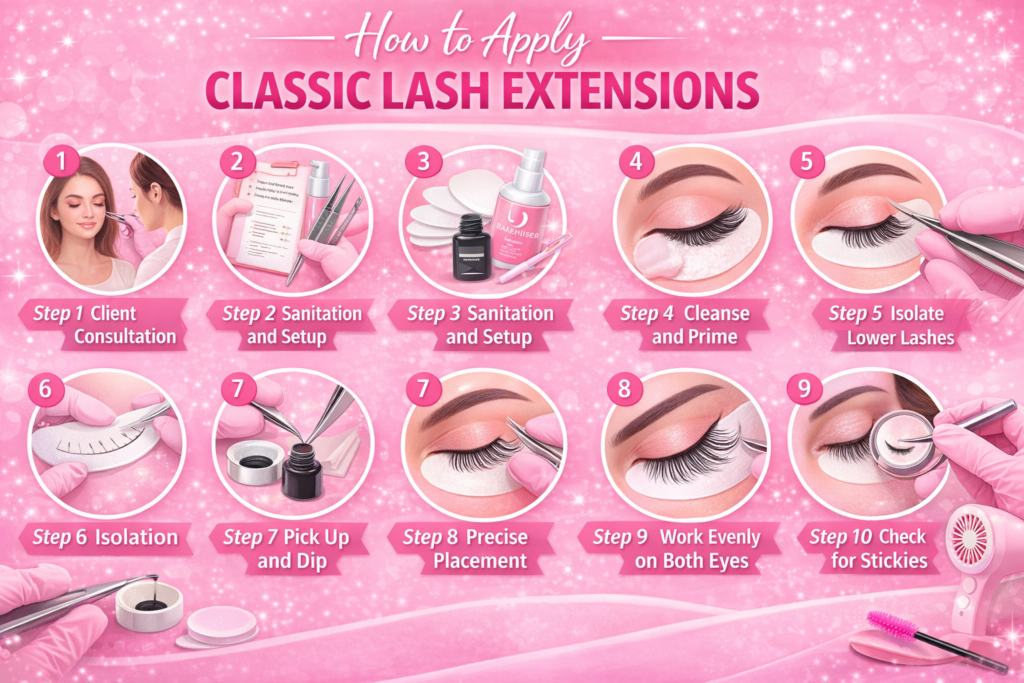How to Apply Classic Lash Extensions