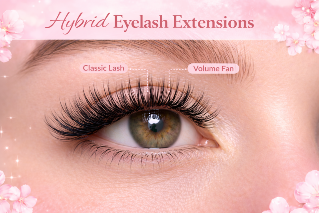 Hybrid Eyelash Extensions
