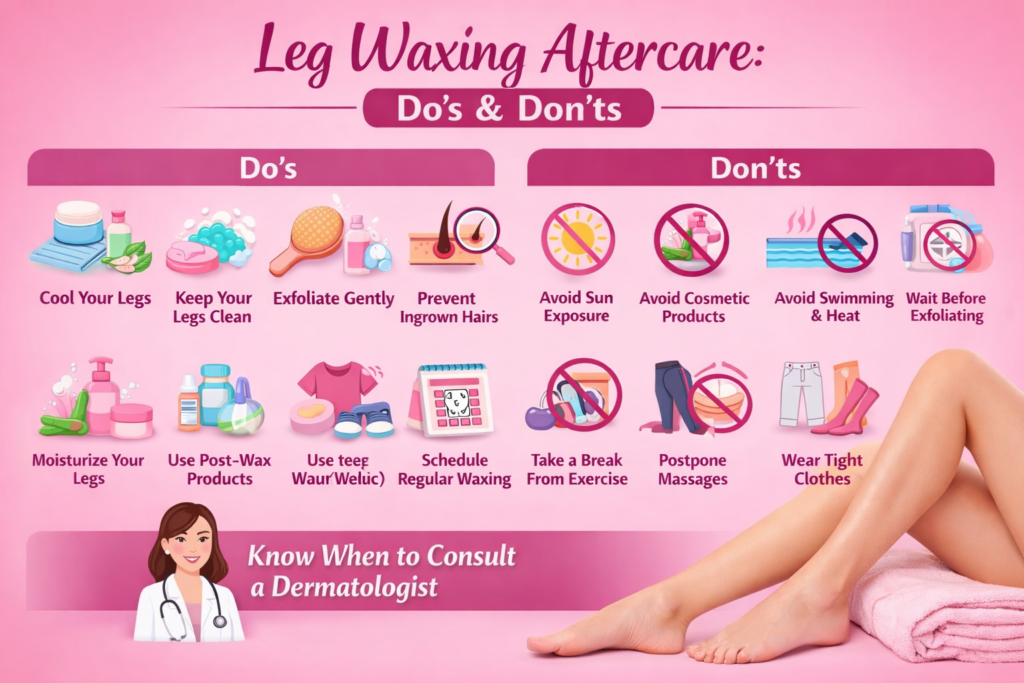 Leg Waxing Aftercare