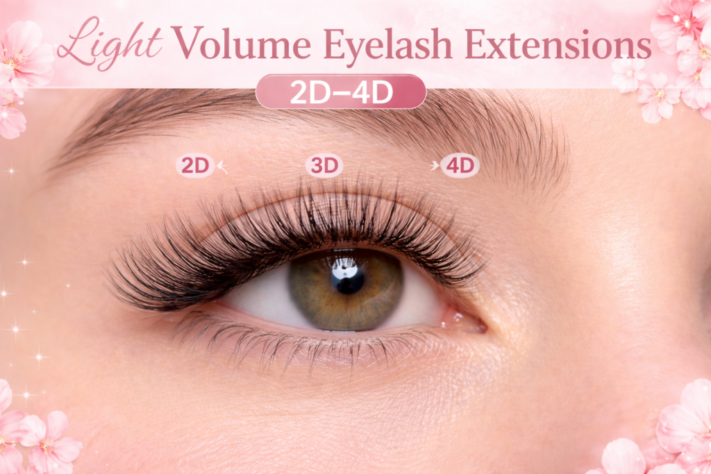 Light Volume Eyelash Extensions (2D–4D)