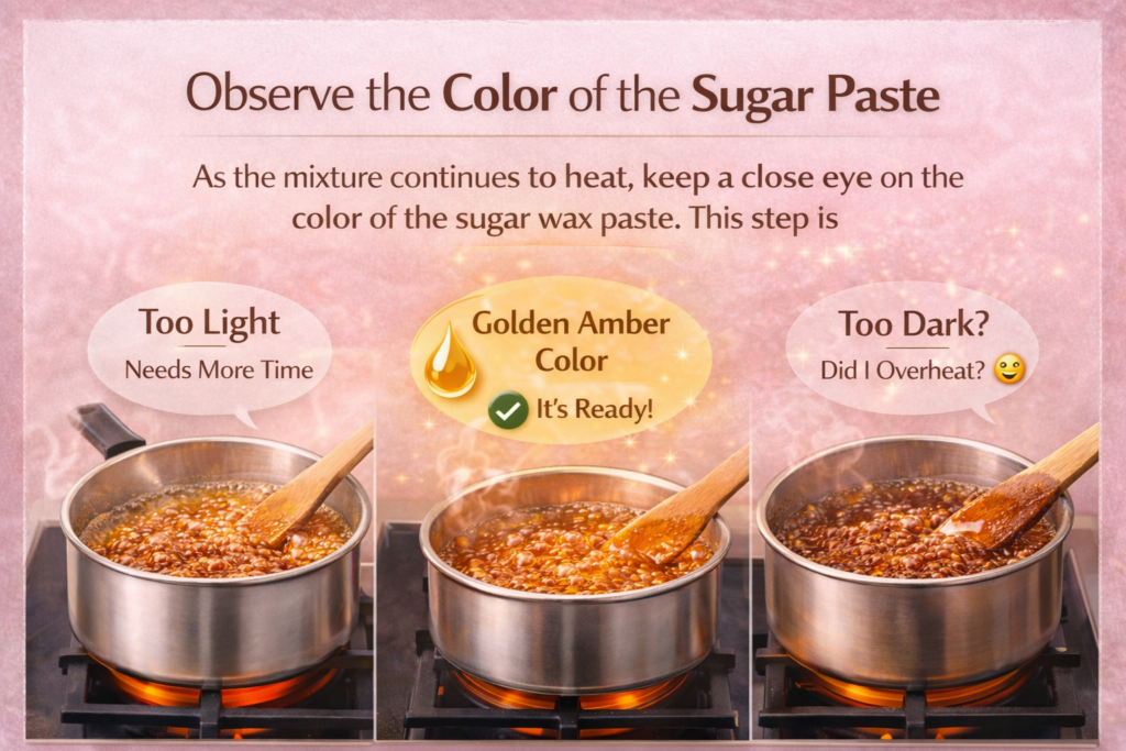 Observe the Color of the Sugar Paste