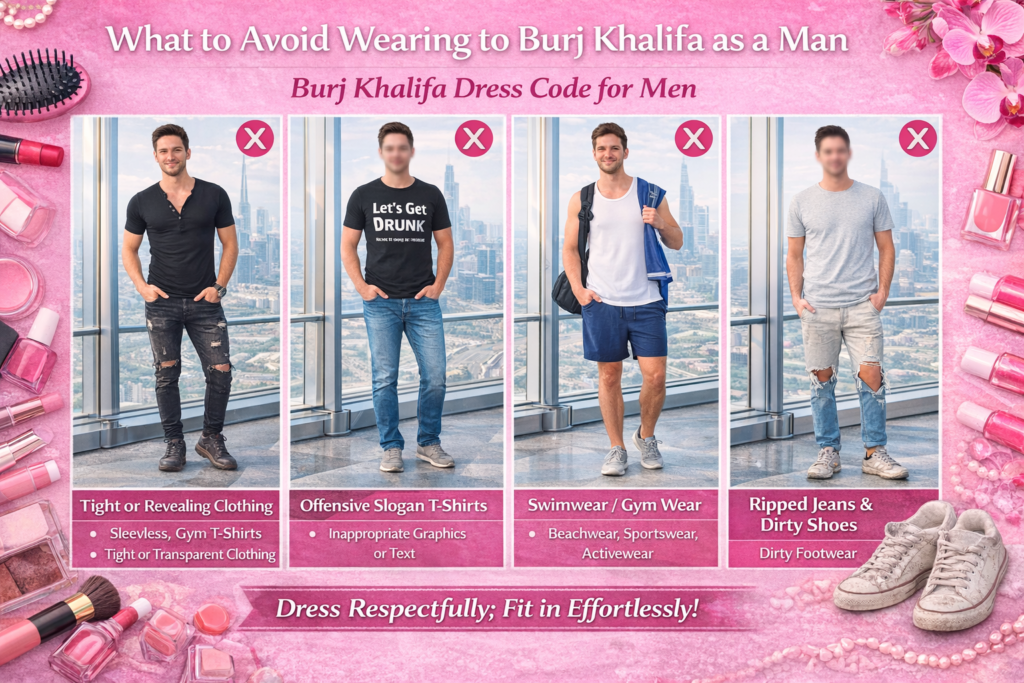 What to Avoid Wearing to Burj Khalifa as a Man