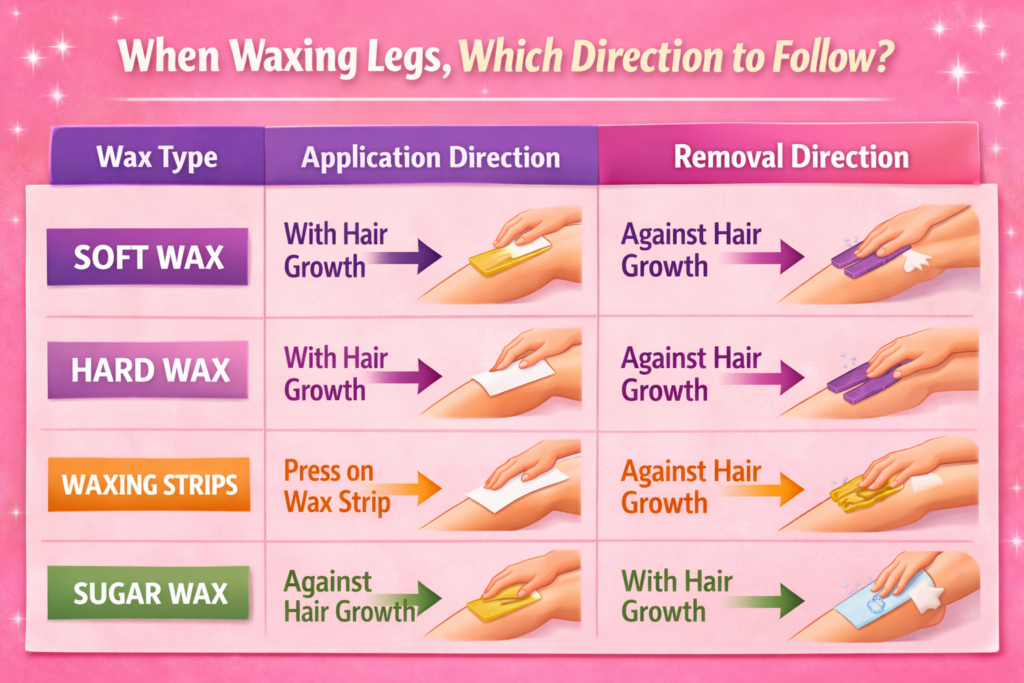 When Waxing Legs Which Direction