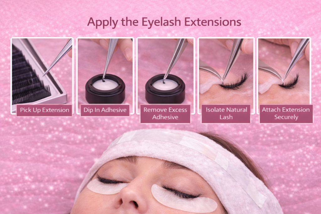 Apply the Eyelash Extensions