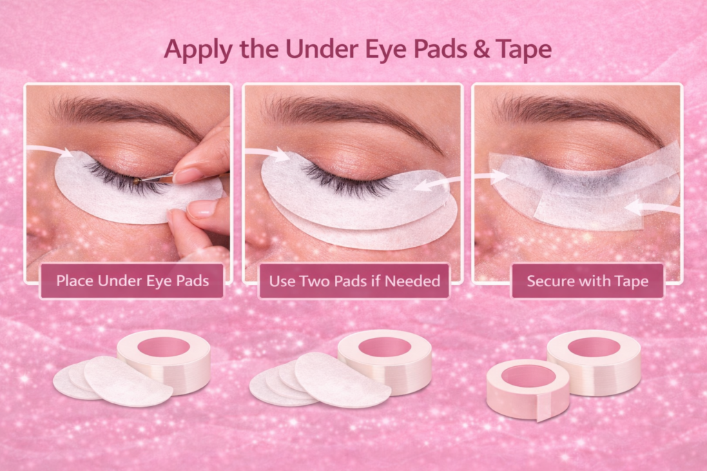 Apply the Under Eye Pads & Tape