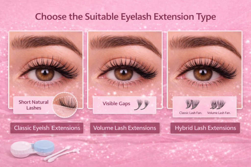 Choose the Suitable Eyelash Extension Type