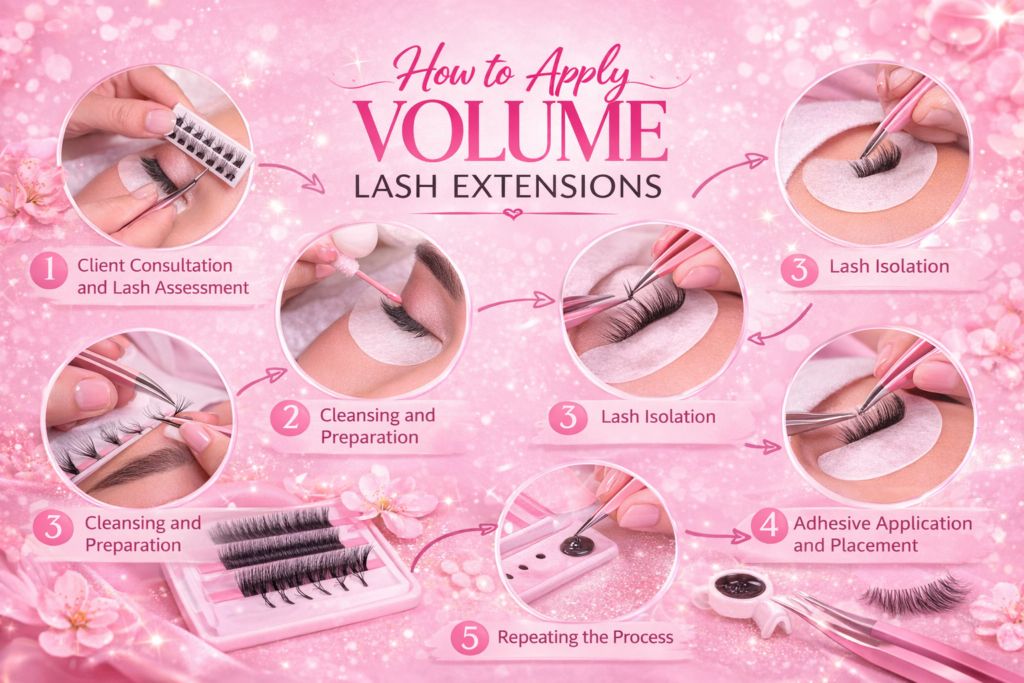 How to Apply Volume Lash Extensions