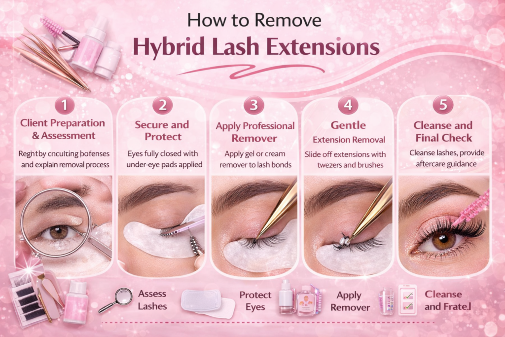 How to Remove Hybrid Lash Extensions