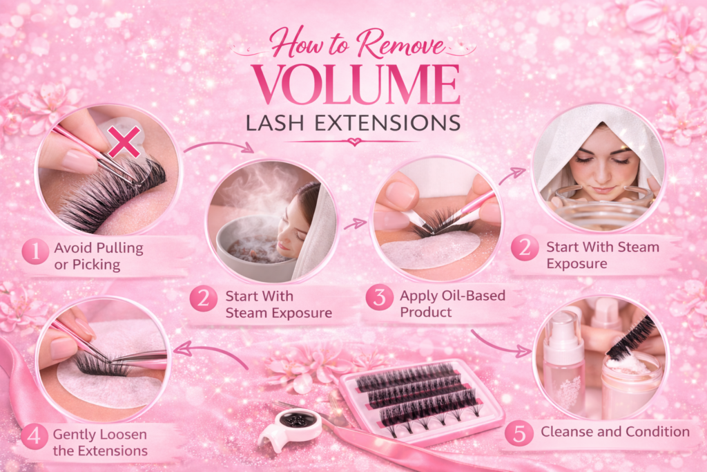How to Remove Volume Lash Extensions