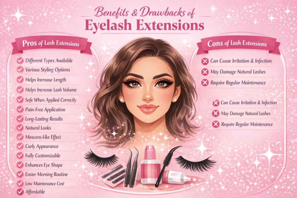 Pros & cons of Eyelash Extensions