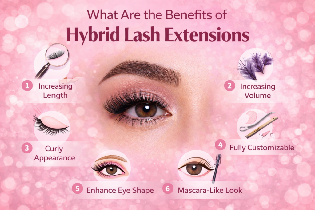 What Are the Benefits of Hybrid Lash Extensions