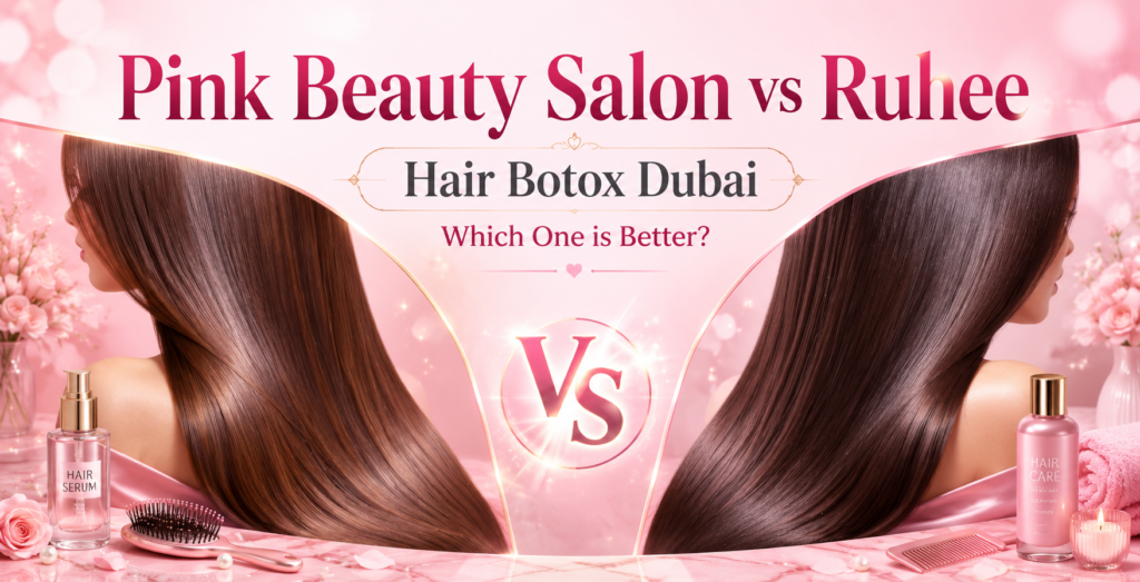 Hair Botox Dubai Pink Beauty Salon vs Ruhee