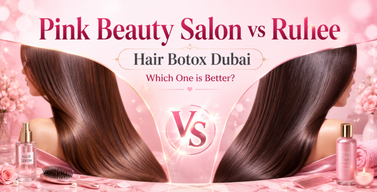 Hair Botox Dubai Pink Beauty Salon vs Ruhee