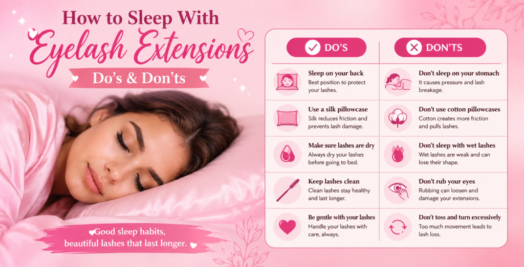 How to Sleep With Eyelash Extensions