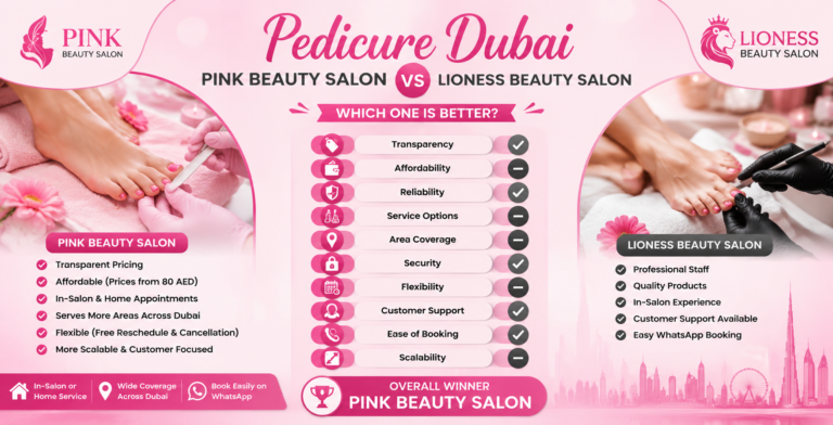 Pedicure Dubai | Pink Beauty Salon vs Lioness Beauty Salon